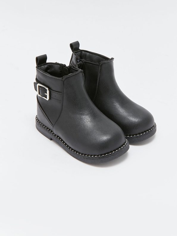 Patterned Velcro Baby Girl Boots