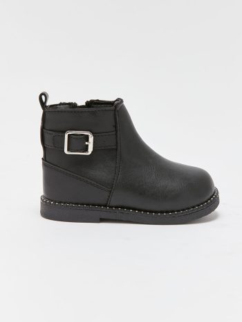 Patterned Velcro Baby Girl Boots