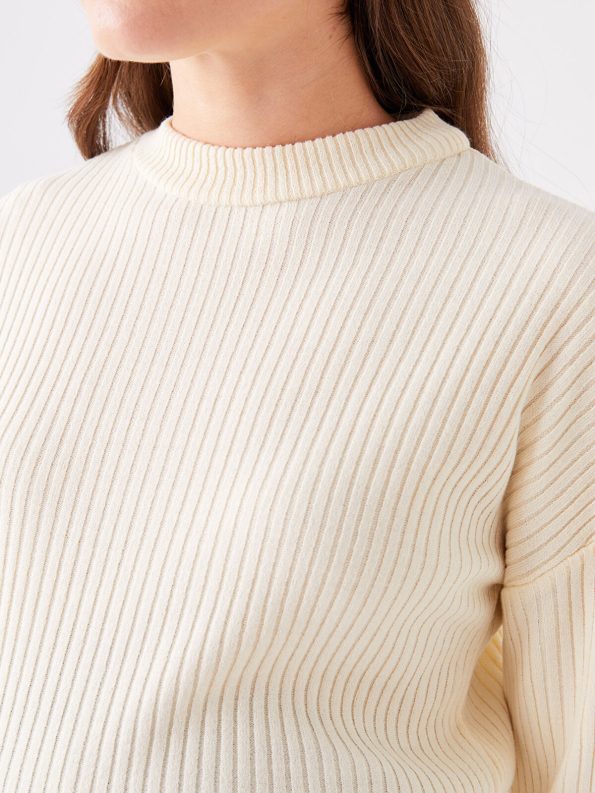 LCWAIKIKI Maternity Beige Long Sleeve Knit Sweater