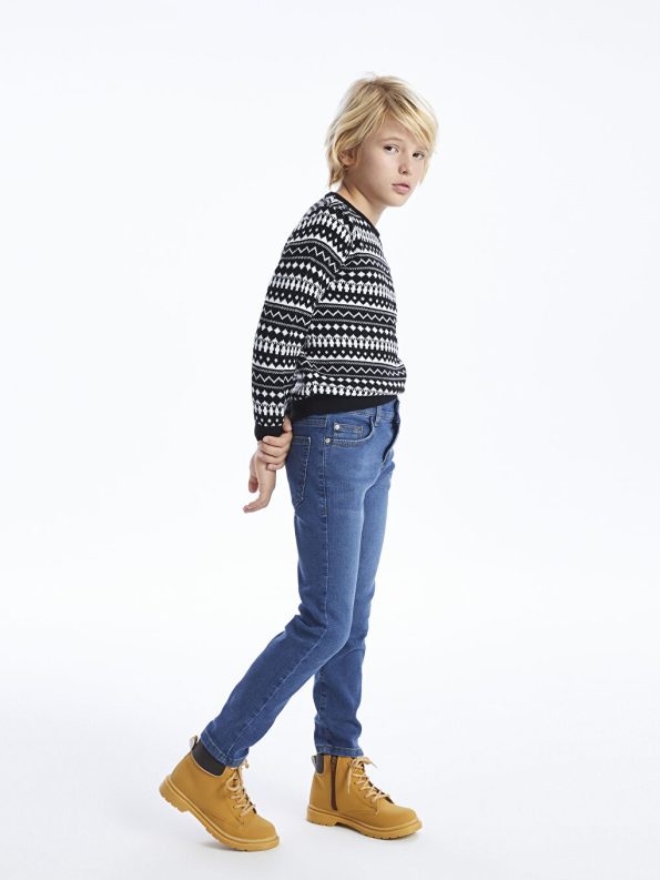 Belted Fleece-Lined Boys' Jean Pants