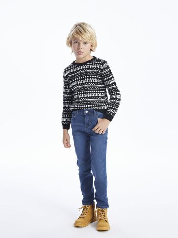 Belted Fleece-Lined Boys' Jean Pants