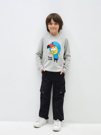 Boys' Elastic Waist Cargo Jogger Pants
