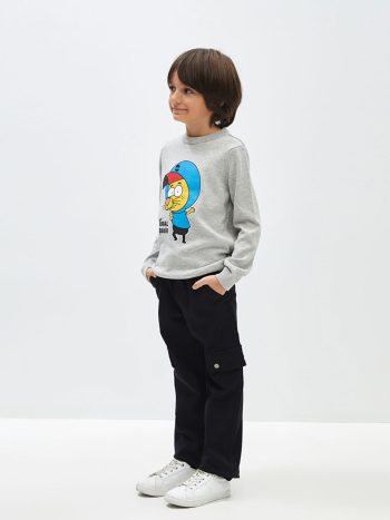 Boys' Elastic Waist Cargo Jogger Pants