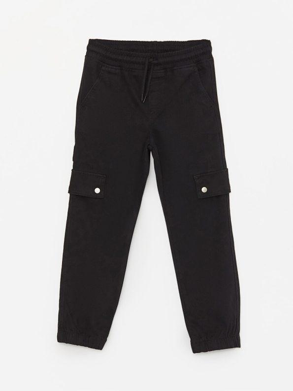 Boys' Elastic Waist Cargo Jogger Pants