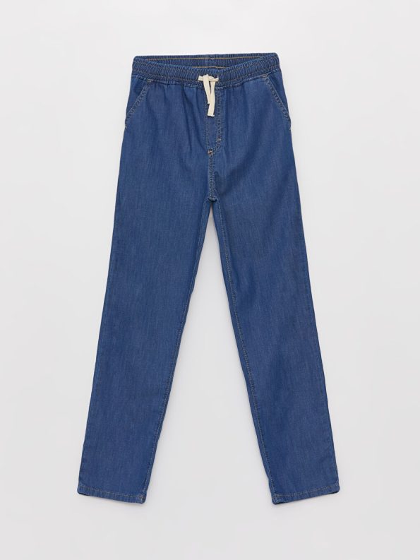 Belted Fleece-Lined Boys' Jean Pants