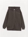 Hooded Basic Baby Boys Zippered Sweatshirt