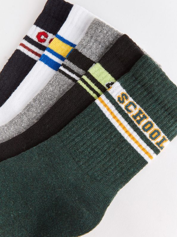 Patterned Boys' Ankle Socks Set of 5
