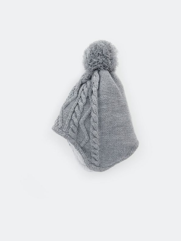 Pom Pom Detail Baby Boy Hat