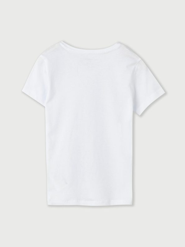 LCW Kids White V-Neck Short Sleeve Boys' T-Shirt