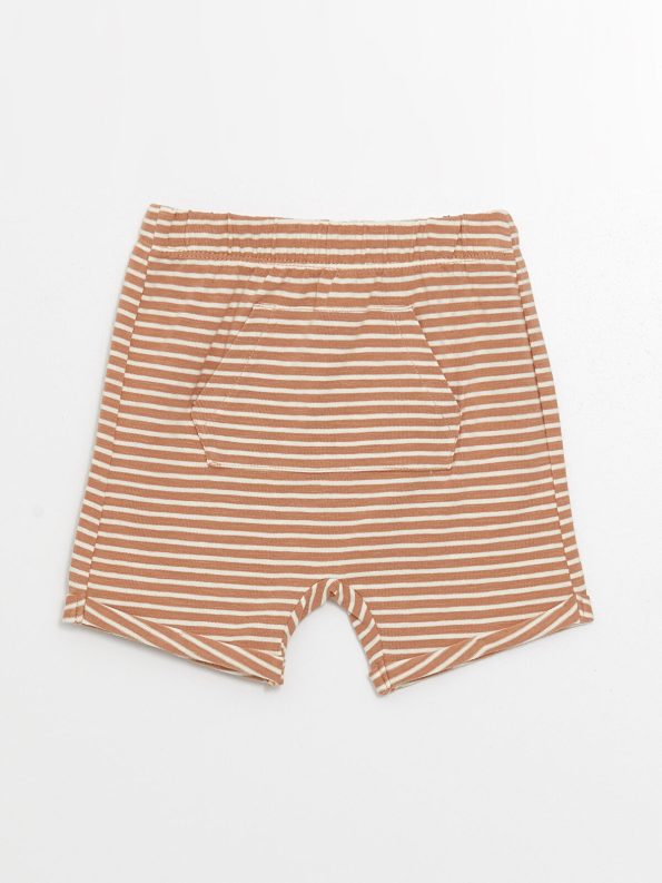 LCW Baby Ecru Short Sleeve Printed Bodysuit and Shorts Set