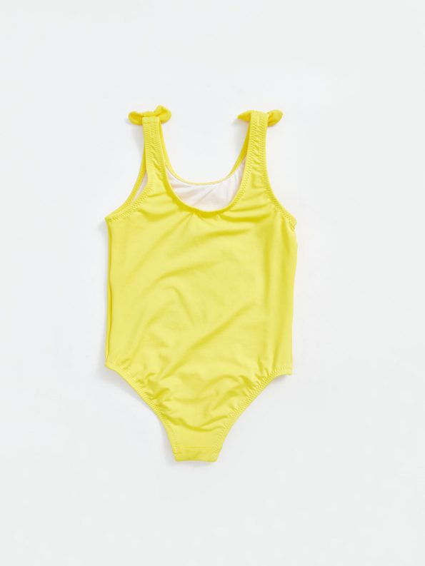 LCW Kids Yellow Printed Girls' Swimsuit
