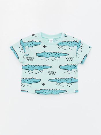 LCW Baby Turquoise Short Sleeve T-Shirt and Shorts Set