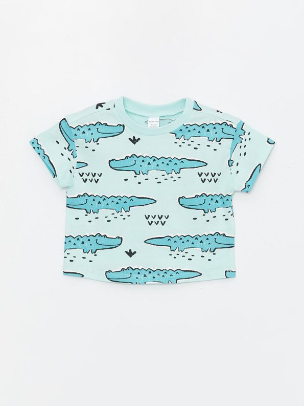 LCW Baby Turquoise Short Sleeve T-Shirt and Shorts Set