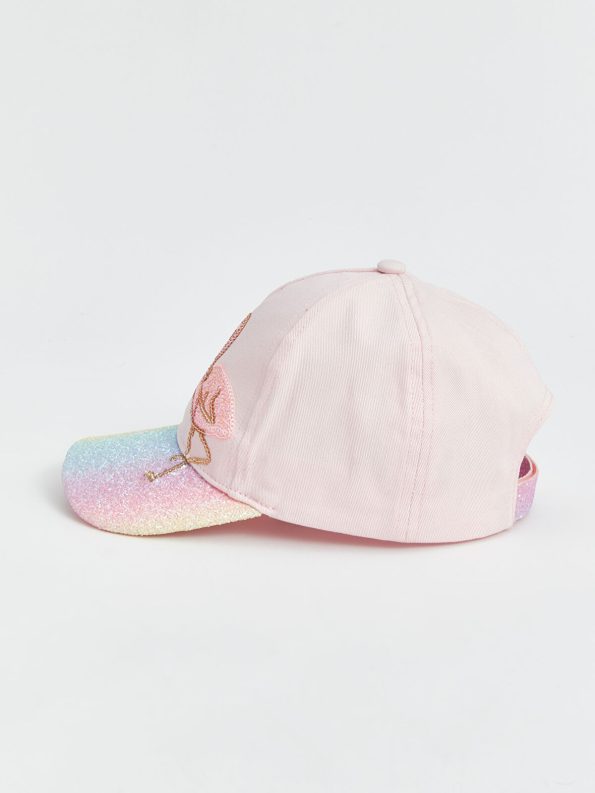 LCW Accessories Pink Flamingo Patterned Girls' Cap