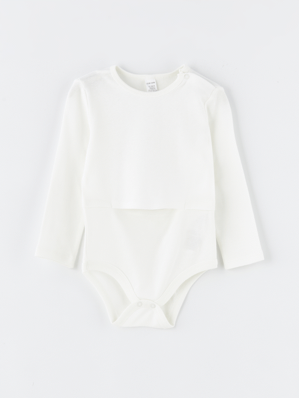 Printed Crew Neck Baby Boy Bodysuit