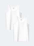 LCW Kids White Crew Neck Boys' Tank Top Set
