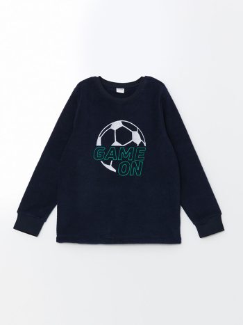 Boys' Long Sleeve Printed Crew Neck Sweatshirt