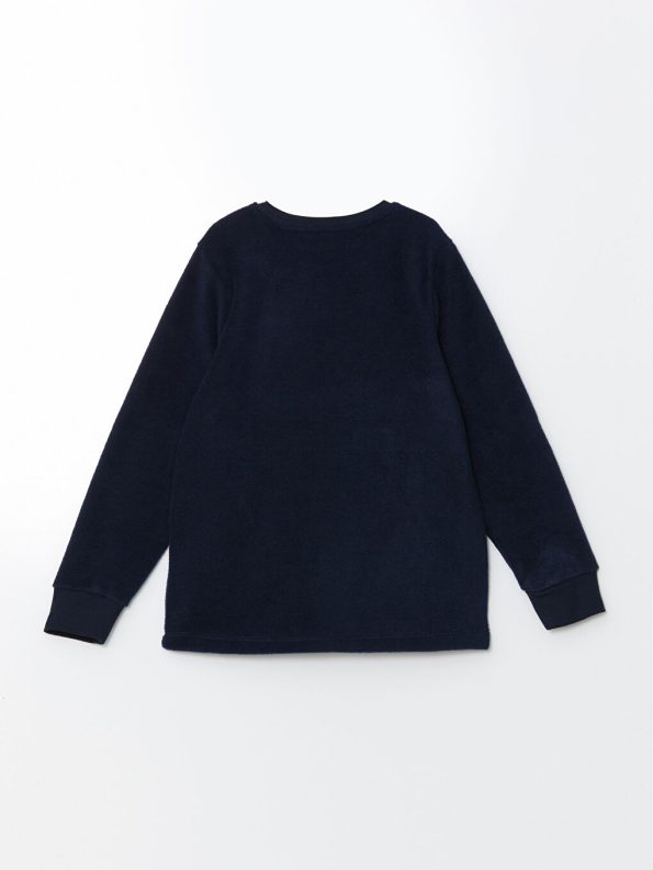 Boys' Long Sleeve Printed Crew Neck Sweatshirt