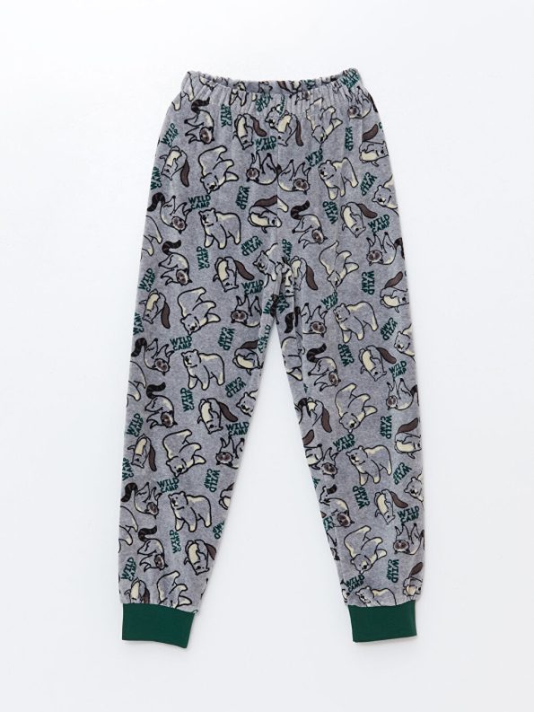 Boys' Thick Sweatshirt Set with Crew Neck