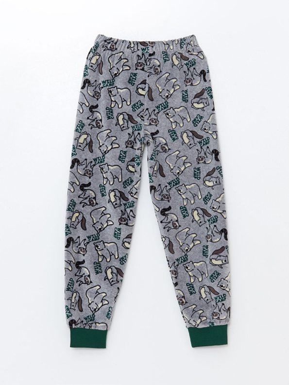 Boys' Thick Sweatshirt Set with Crew Neck