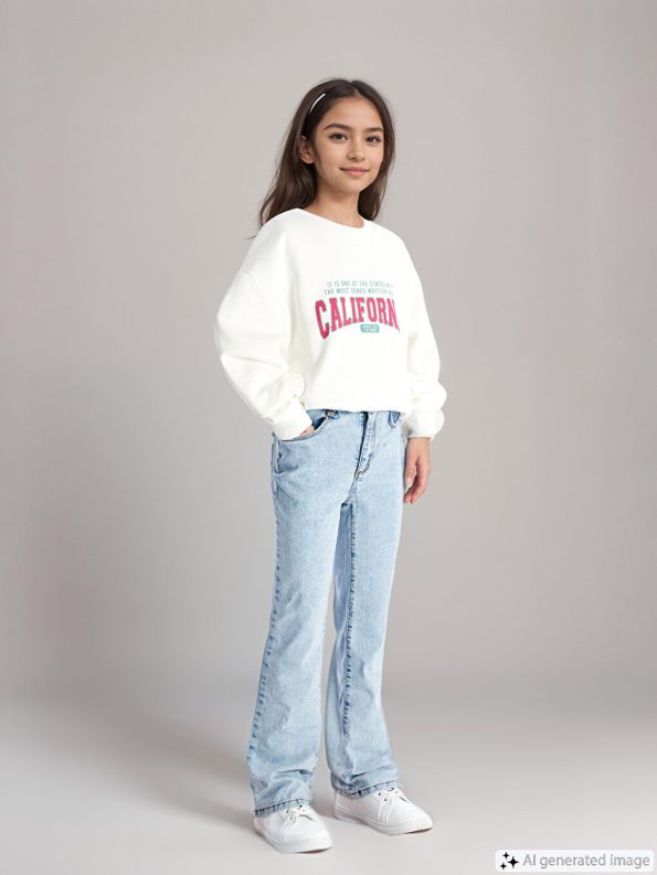 Basic Girls' Leggings with Elastic Waistband