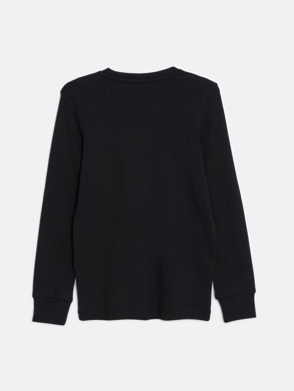 Boys' Thick Sweatshirt Set with Crew Neck