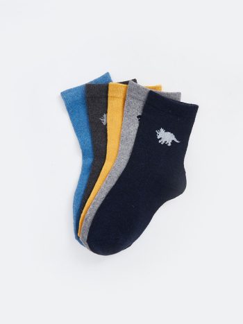 Patterned Boys' Ankle Socks Set of 5