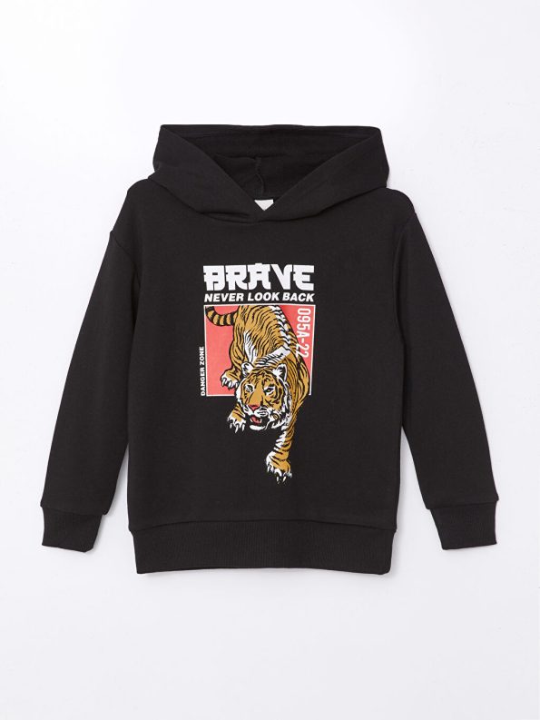 Boys' Camouflage Hooded Sweatshirt