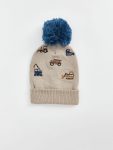 Pom Pom Detail Boys Baby Beanie