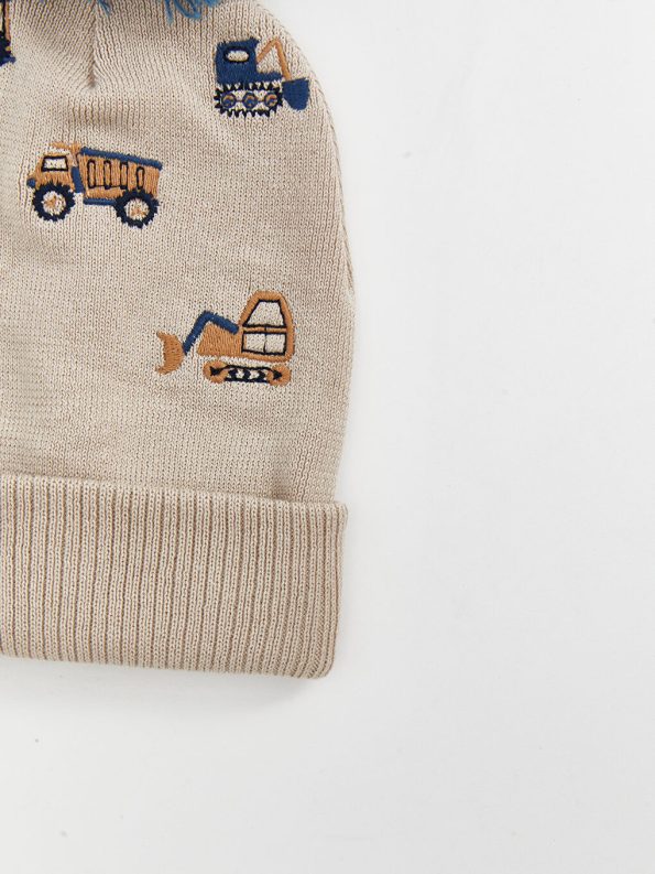 Pom Pom Detail Boys Baby Beanie