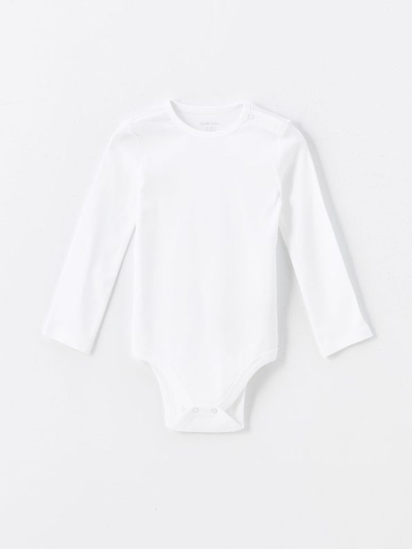 LCW Baby Ecru Long Sleeve Bodysuit Set for Girls