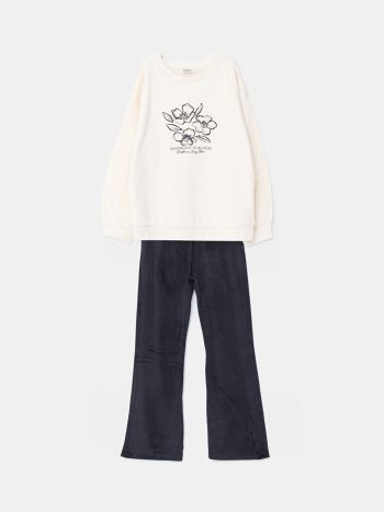 Girls' Thick Crew Neck Sweatshirt