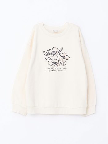 Girls' Thick Crew Neck Sweatshirt