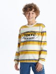Boys' Long Sleeve Printed Crew Neck Sweatshirt