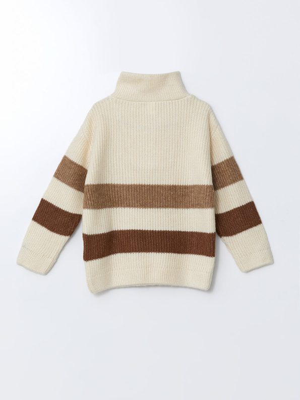 LCW Kids Beige Collared Sweater for Boys