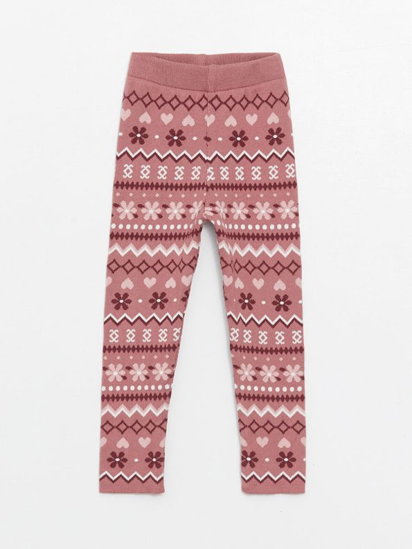 LCW Kids Pink Patterned Girls Leggings