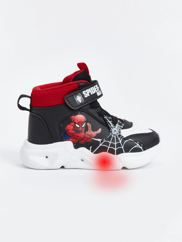 LCW STEPS Black Spider-Man Light-Up Baby Sneakers