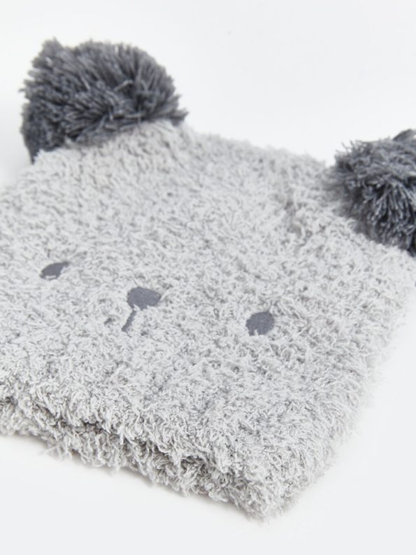 Mickey Mouse Printed Baby Boy Beanie Set