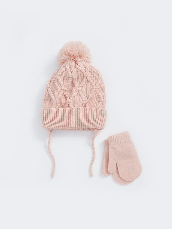 Pom Pom Detail Baby Girl Hat