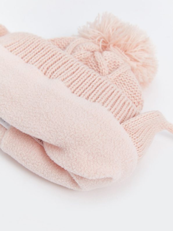 Pom Pom Detail Baby Girl Hat