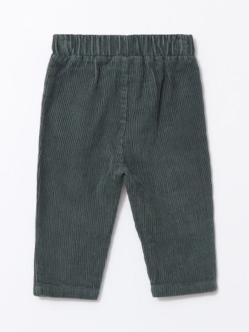 LCW Baby Green Elastic Waist Corduroy Pants for Boys