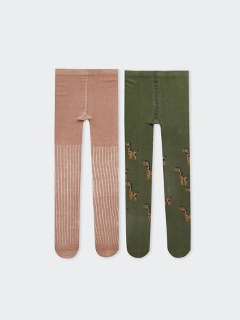 LCW Baby Haki Patterned Boy's Tights Set