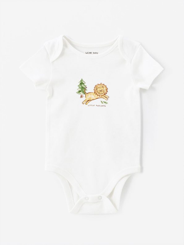 LCW Baby Beige Printed Boys' Hospital Exit Set