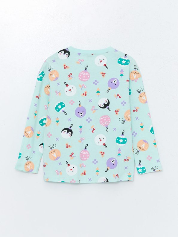 Printed Girls' Jogger Pants with Elastic Waistband