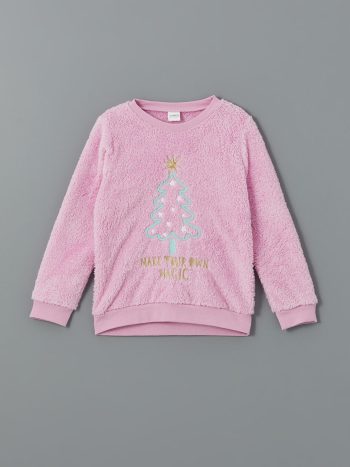V-Neck Knit Cardigan for Girls