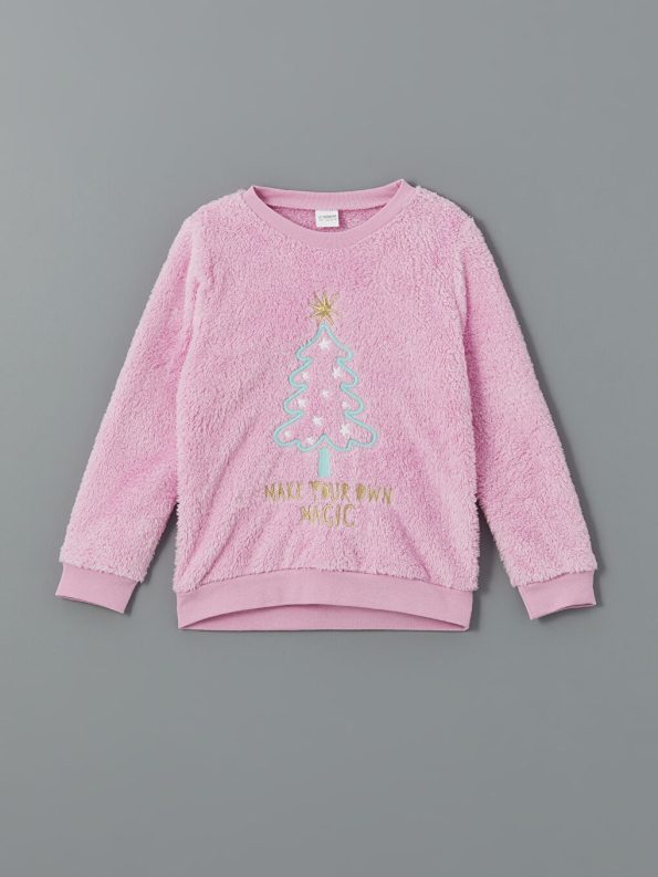 V-Neck Knit Cardigan for Girls