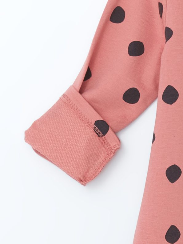 LCW Baby Pink Long Sleeve Minnie Mouse Printed Romper