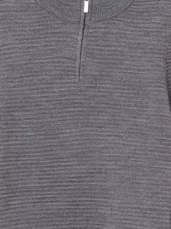 LCW Vision Gray Mock Neck Basic Long Sleeve Sweater for Boys