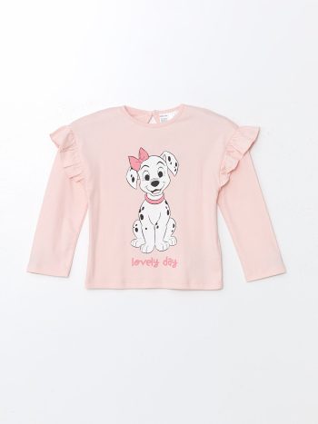 LCW Baby Pink Dalmatian Print Girl's Pajama Set