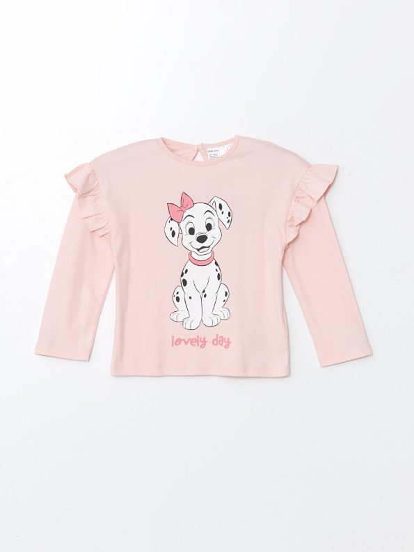 LCW Baby Pink Dalmatian Print Girl's Pajama Set
